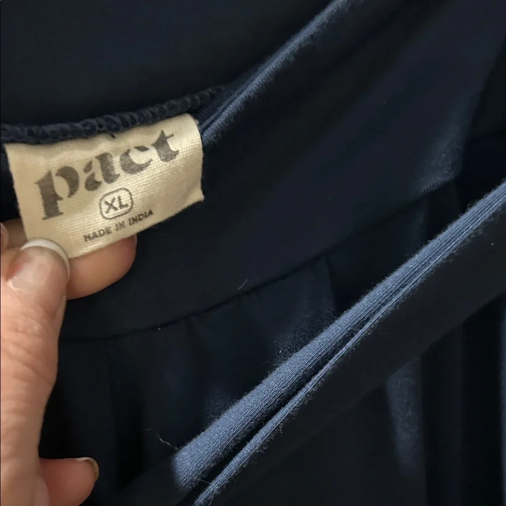 Pact Women's Wide Leg Pants - Navy Blue - Picture 2 of 2